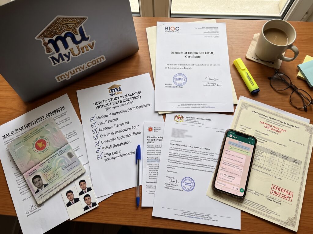 Current image: Study in Malaysia without IELTS MOI certificate and English requirements guide