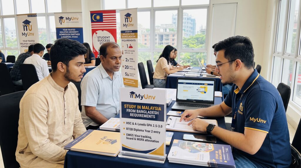 Current image: Study in malaysia from bangladesh requirements HSC diploma and EMGS visa guide